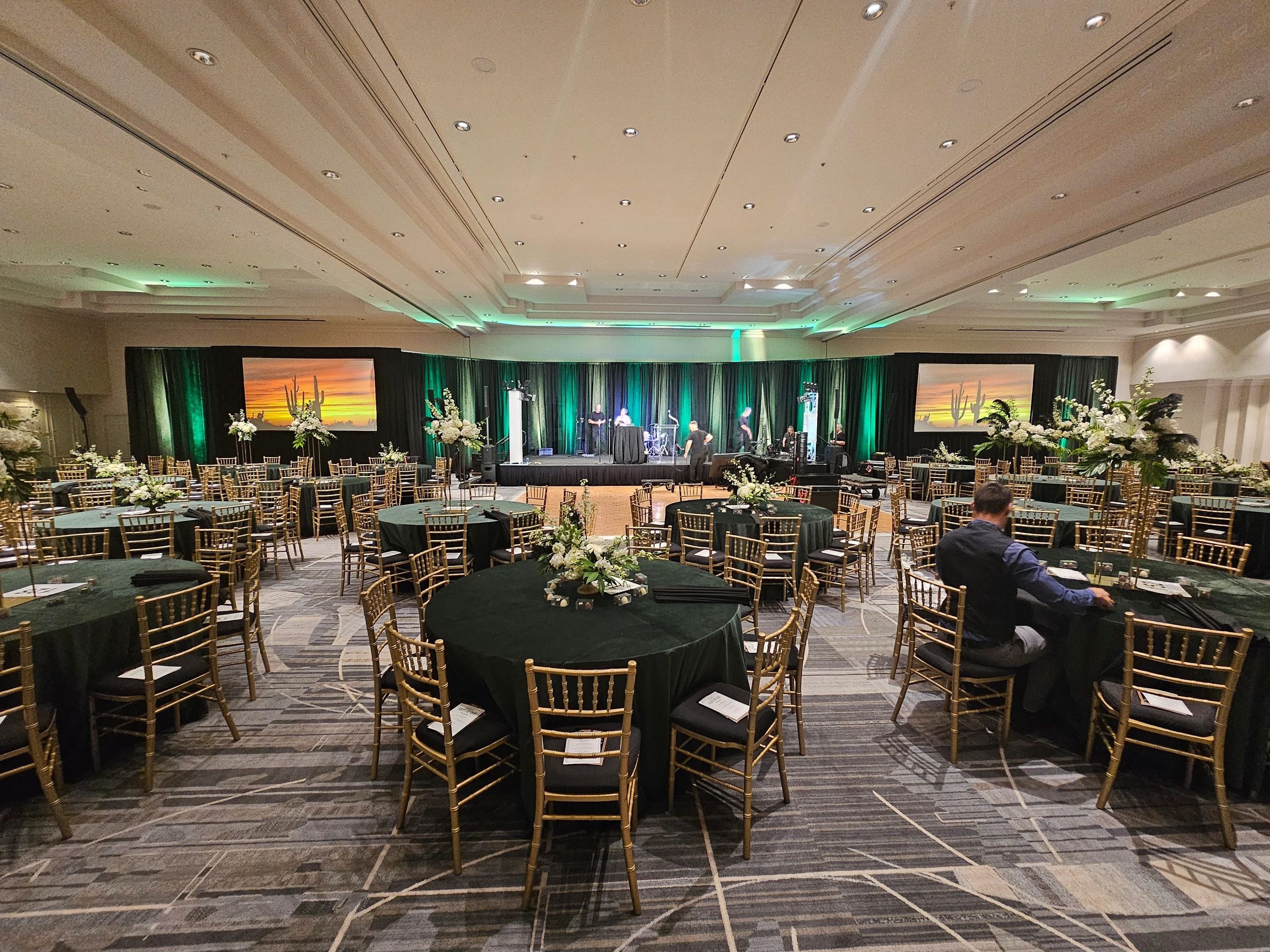Audio visual production at a gala